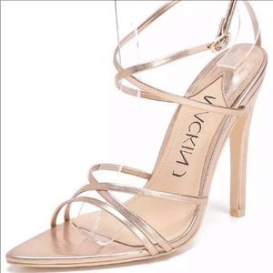 Rose Gold strappy heels
